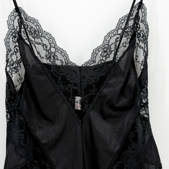 Ms Leslee Bodysuit Sexy Teddy Black Lace Spaghetti Strap Playsuit One Piece - Picture 3 of 10